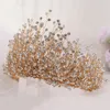 Luxury princess Rhinestone Wedding Crown Silver Pageant Tiara Crowns Chic Bride Headbands Wedding Hair Accessories with Earrings