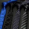 Gusleson homens gravata 5cm magro laços de luxo impermeável xadrez listrado gravatas Corbatas Gravata Jacquard homem vestido de casamento magro