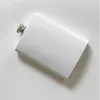 8oz en blanco Sublimación Frasco Hip Acero inoxidable Licor de pared doble con embudo para fiesta de bodas Mini Pot portátil