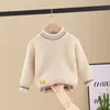 Philology Pure Color Fall Winter Boy Girl Kid Dik Crew Neckhirts Solid Long Sleeve Trude Sweater LJ201130 84 Z2