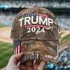 2024 Trump Elección presidencial Elección presidencial Gorra Trump Sombrero Gorra de béisbol Velocidad ajustable Rebote Algodón Gorra deportiva LLD12237