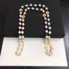 2020 Brand Fashion Jewelry Women Vintage Pearls Chain Bouttons Pendants Pearls Sweater Chain Party Fine Fashion Jewelry7259642