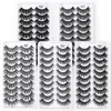 柔らかい光の厚い天然ミンクヘア偽のまつげの伸び巻き巻き雑音再利用可能な手作り女性のための3Dの偽まつげの目の化粧品10モデルDHL