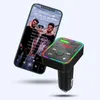F2 Bluetooth Car Kit FM-передатчик MP3 Muisc Player HandsFree Wireless PD Быстрые быстрые автомобили Зарядное устройство 3.1A Поддержка TF Card USB BT RGB Светодиодная лампа Flash