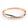Nieuwe collectie Hot 316 roestvrij staal rose goud kristallen lente armband armbanden nikkelvrije sieraden voor vrouwen cadeau voor minnaar Q0722