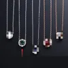 Newyork Stylist Pendant Necklace Fashion Crystal Drop Pen Dant Halsband Big Diamond Alloy Jewelries Women Gifts With Box Complete308T