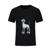 Herr t shirts herrar t-shirts 2022 great dane skjorta djurtryck män toppar kort ärm avslappnad rolig hund mus tecknad tshirt homme