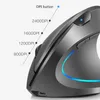 Ratos Ergonômicos Vertical Gaming Mouse Sem Fio Computador Recarregável 2400 DPI USB Optico 5D Pink Reproduça Com Luz RGB