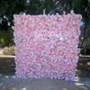60x40cm Künstliche Blumen DIY Hochzeit Dekoration Blume Wand Panels Seide Rose Blume Lila Romantische Hochzeit Hintergrund Deco