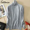 Cashmere Turtleneck Sweater Dames Lange Mouwen Gebreide Slanke Slanke Pullover Turtle Neck Warm Winter S voor 210514