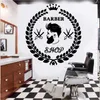 Barber Shop Signes Fenêtre Décoration Stickers muraux Accessoires pour Beauty Salon Decal Shop m312 211217