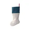 Süblimasyon Buffalo ekose Noel çorap boş Noel şeker çorapları hediye çantası Santa çoraplar ağacı Noel dekorasyonları hızlı nakliye a1024