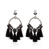 Tassel Bohemian Diamond Flower Dangle Kolczyki Letnia Party Kolczyk Moda Kobiety Żyrandol Biżuteria