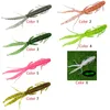 8PC / BAG 75mm 2G Jig Räka Soft Bait Silikon Salt Lukt Fiske Lures Mjuka Wobblers Baits Konstgjord bas