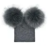 Caps chapeaux 6m5t enfants pour enfants enfants bébé chaud hiver laine tricot pomme de pom bobble chapeau cap7853190