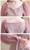 Женские блузкие рубашки мода с длинным рукавом женская шифоновая рубашка для блузки Сексуальная шлебная клетчатая клетчатая женская топы и блуза Femininas A884