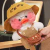 30 CM Lalafanfan Cafe Duck Clothes Kawaii Duck met Kleding Knuffels Gevulde Zachte Poppen Accessoires Haarband Kids Meisjes Gift Y211119