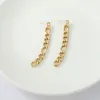 Boucles d'oreilles longues avec chaîne en acier inoxydable, bijoux pour femmes, couleur métal or, tendance, cadeau de fête exquis, 2021