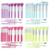 15pcs Fluorescent Series Makeup Brushes Tool Set Powder Eye Shadow Foundation Blush Blending Cosmetic Make Up Brush Kit Brocha De Maquillaje