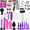 Bondages sex shop Fetish Adult Flirt Game Kit de jouets érotiques Restraint Vibrator Anal Plug Sex Toys pour hommes Couples Bdsm Bondage Products 1122