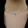 Liefde trendy 925 zilveren Turkse sieraden hart zirkoon mode ketting voor vrouwen herten luxe buckhorn ontwerper Valentijnsdag