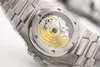 Horloge 40MM Style Geneva Series 316L roestvrijstalen band Saffier spiegel blauwe wijzerplaat automatisch uurwerk