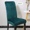 Dining chair elastic cover velvet stretch modern style detachable kitchen dustproof expandable for chair291T