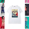 Anime Drukuj Prosty Styl Męskie Koszulki Krótki Rękaw Solidna Bawełna Spandex Regular Fit Dorywczo Lato Topy Koszulki Koszulki Mężczyzna 9x Ubrania XS-4XL