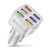 15A Car Charger 6 USB Ports 12V/24V QC3.0 Charger Adapter 5V/3A Fast Charging For Mobile Phone