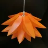 Lampa täcker nyanser sex våningar lotus ljuskrona diy hängande lampskärm tak rum dekoration pussel ljus modern nyans (orange)