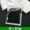 500pcs 12*22cm Clear White Pearl Plastic Poly OPP Packing Bags Zipper Lock Retail Packages Jewelry Food display product Bag cell phone accessories Hang Hole Pouches