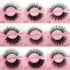 Ögonfransar 3D Faux Mink Lashes Fluffy Soft Wispy Natural Cross Eyelash Extension Återanvändbart Lash Pack Make Up Tools2153835