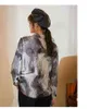 Ink Wash Painting Aesthetic Shirt Vintage Top And Blouse Women Long Sleeve Button Up Fall Korean Fashion 210427