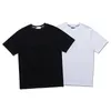Famosa marca de verano Bordado de moda Logotipo Camiseta Casual Simple Simple Hombre Manga corta Amantes de algodón Cómodo Color Sólido Top T6