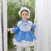 Lolita Princess Dress for Baby Girls Bule Spanska Vestidos Barn Höst Vinter Bröllop Födelsedagsfest Klänningar Spanien Spanien Frock 210615