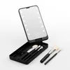 Portable Lady LED Light Makeup Mirror with Brushes Case Organizer Folding Touch Screen Mirrors 5pcs Brush Storage Box 12 LEDs lamp Travel Make up tools