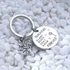 Stainless Steel teaches key ring tree charm letter teathers forever keychain holder hangs fashion jewelry will and sandy
