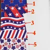Feuilles de similicuir 5 couleurs One Packwindy Flag, feuille de tissu en cuir étoile drapeau américain, Stars Stripes 4 juillet Q0709