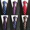 Mode dot slipsar för män silke slips 8cm slim paisley neck tie plaid neck slipsar mans slipsar bröllop tillbehör a050