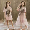 Dress for Girls Summer Girl Lace Dresses Clothes Fashion Party Prom Dress Kids Pattern Teenage Child Costume 5 - 14 Year Q0716