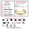 Moda de aço inoxidável cutomizado Nome de ouro Bangle Homens Mulheres de alta qualidade ID Personalizada Placa de identificação Banglelet Ajustado