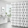 Shower Curtains Simple Japanese Line Series Decorative Bath Curtain Tapeed Beach Towel Wall Blanket Rental House Separator Free Punch With H