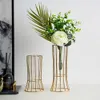 Golden Metal Vase Home Creative Living Room Flower Stand Decoratie Terrarium Potten Ative 2106108516081