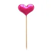 StoBag 50pcs Happy Birthday Cake Decoration Plugin/Card Color Wedding Baby Shower Celebrate Heart/Star/Crown Cake Toothpicks 210602