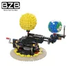 BZB MOC Rotatable Earth Moon Sun Buliding Block Solar System Model Science Projects Building Sets Educational Kids Toys Gifts H0917