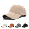 Unisex Winter Autumn Warm Corduroy Baseball Caps Solid Color Snapback Adjustable Hat Men Women Casual Outdoor Sports Caps