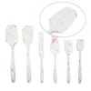 6PCS Food Grade Silicone Non-Stick Butter Cooking Spatula Set Cookie Pastry Scraper Brush Cake Baking Mixing Tool Kitchen Tools 211110