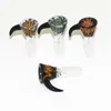 Rauchen 14mm 18mm Male Wig Wag Glasschale mit Griff Bunte berauschende Glasschalen für Wasserbongs Rohre Dab Rigs