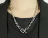 Подвесные ожерелья летние блок серебра из нержавеющей стали OT Buckle Cheape Guide Fashion Gifts для женщин -ювелирных изделий 18,6 дюйма