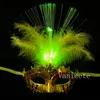 LED Halloween Party Flash Gloeiende Veer Masker Mardi Gras Maskerade Cosplay Venetiaanse Maskers Halloween Kostuums T9I0018119021060